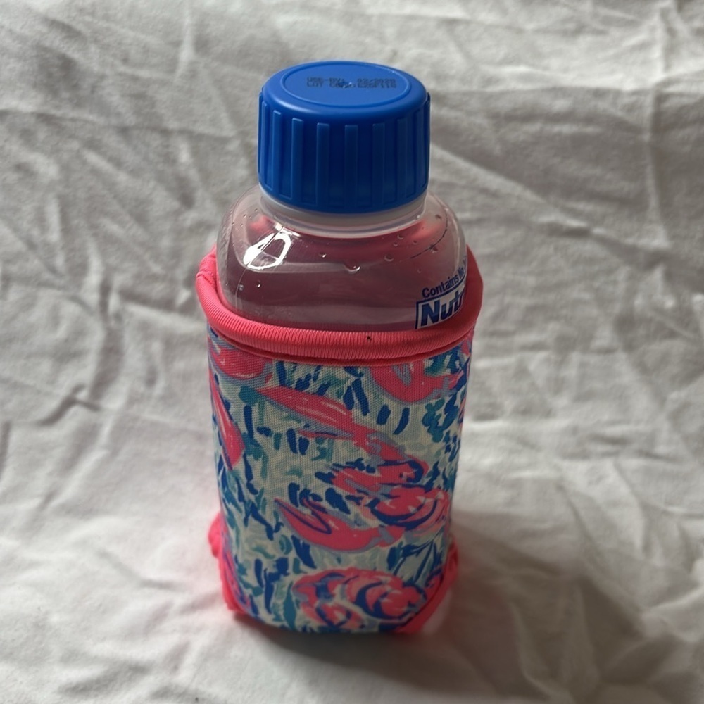 Lilly Pulitzer Pink and Blue crawfish Drink Holder Koozie neoprene - Picture 4 of 8